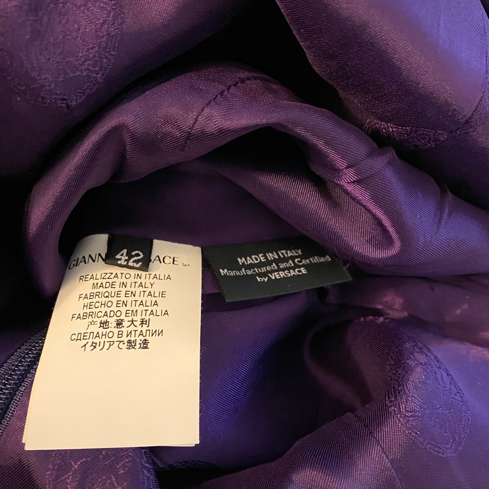 Versace Sleeveless Purple/Blue Dress IT 42 NWT - Picture 6 of 9